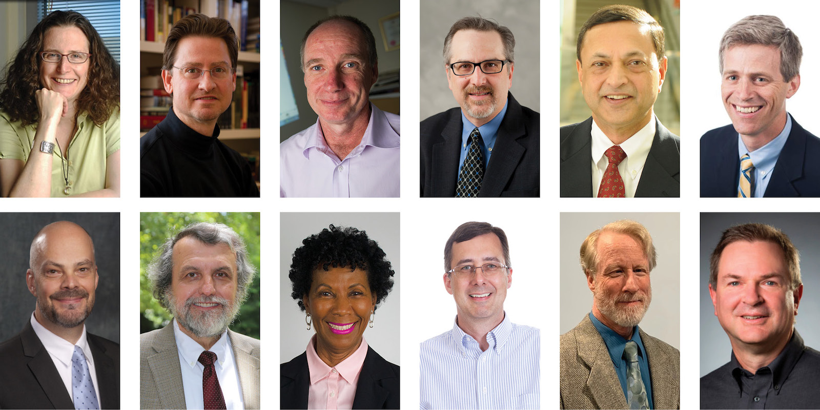 Regents Professors and Regents Researchers, top row (L-R): Amy Bruckman, John Cressler, Greg Gibson, David Sherrill, Ajay Kohli, and Tim Lieuwen. Bottom row (L-R): Glenn Parker, Michael Rodgers, Catherine Ross, David Gottfried, Gregory Showman, and John Stasko. Regents Professors and Regents Researchers, top row (L-R): Amy Bruckman, John Cressler, Greg Gibson, David Sherrill, Ajay Kohli, and Tim Lieuwen. Bottom row (L-R): Glenn Parker, Michael Rodgers, Catherine Ross, David Gottfried, Gregory Showman, and John Stasko.